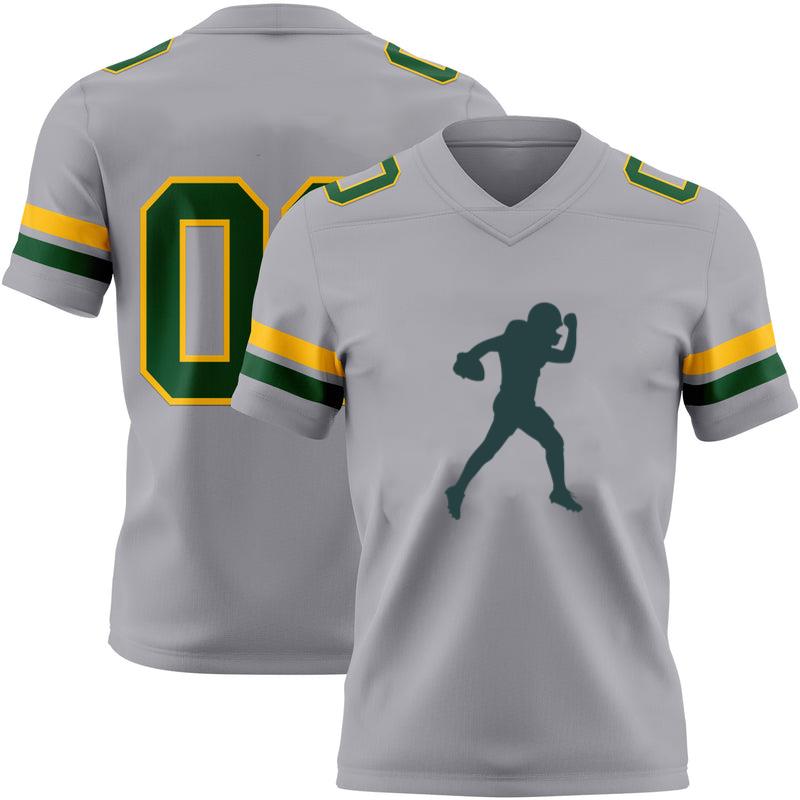 American Football Player Throwing Ball Silhouette Football Jersey