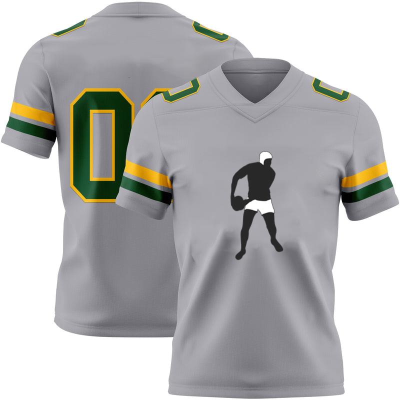 American Football Player Throwing  Football Jersey