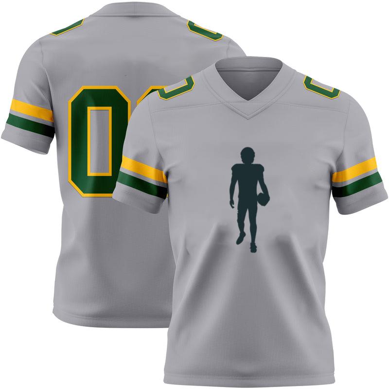 American Football Player Walking Silhouette Football Jersey