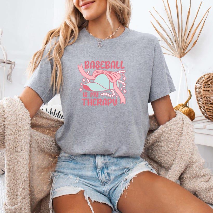 Baseball Is My Therapy Design T-Shirt