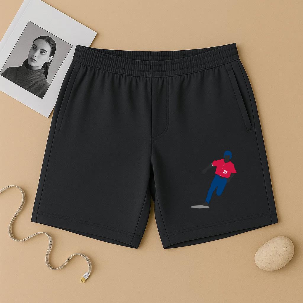 Baseball Player Running Silhouette Short