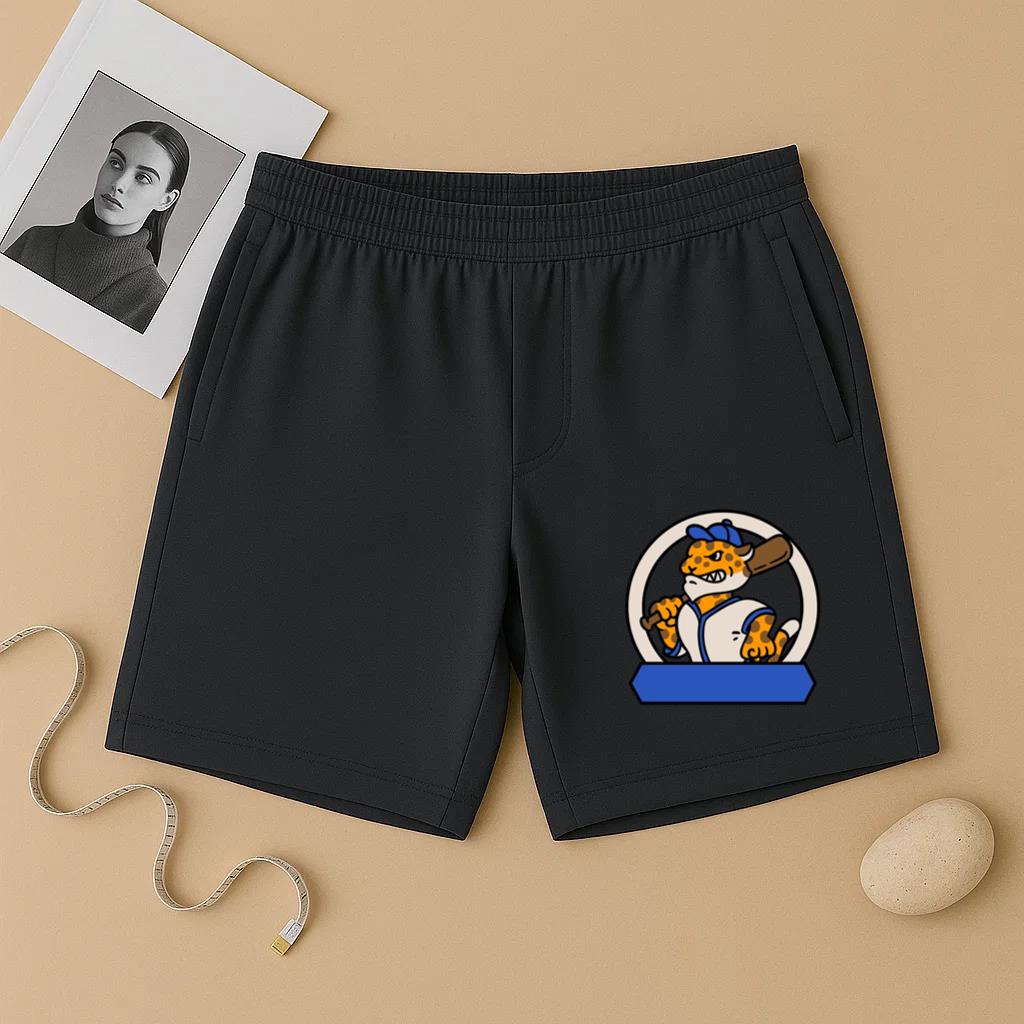 Cartoon Cheetah Holding A Baseball Bat Short