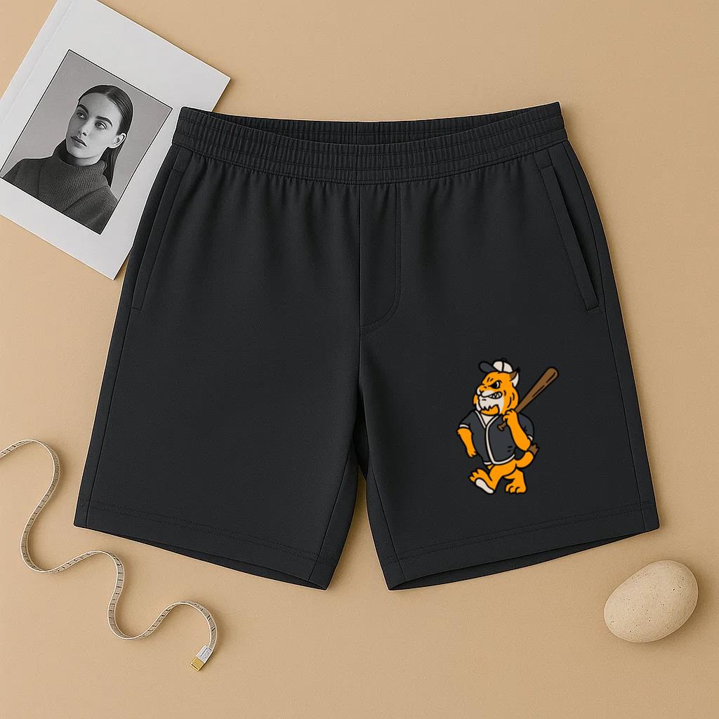 Duplicado Cartoon Tiger Holding A Baseball Bat Short